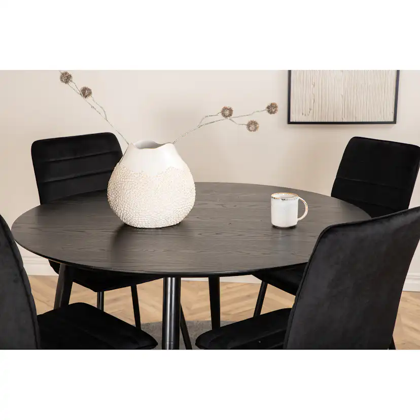 Matgrupp Venture Home Dipp Ø115 cm med 4 Windu Stolar