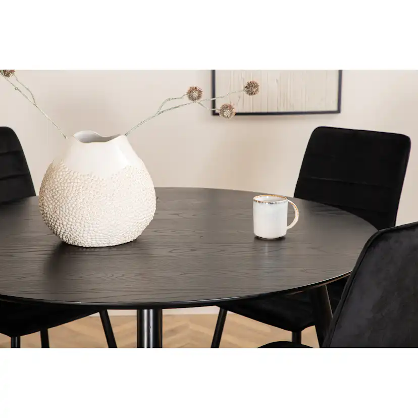 Matgrupp Venture Home Dipp Ø115 cm med 4 Windu Stolar