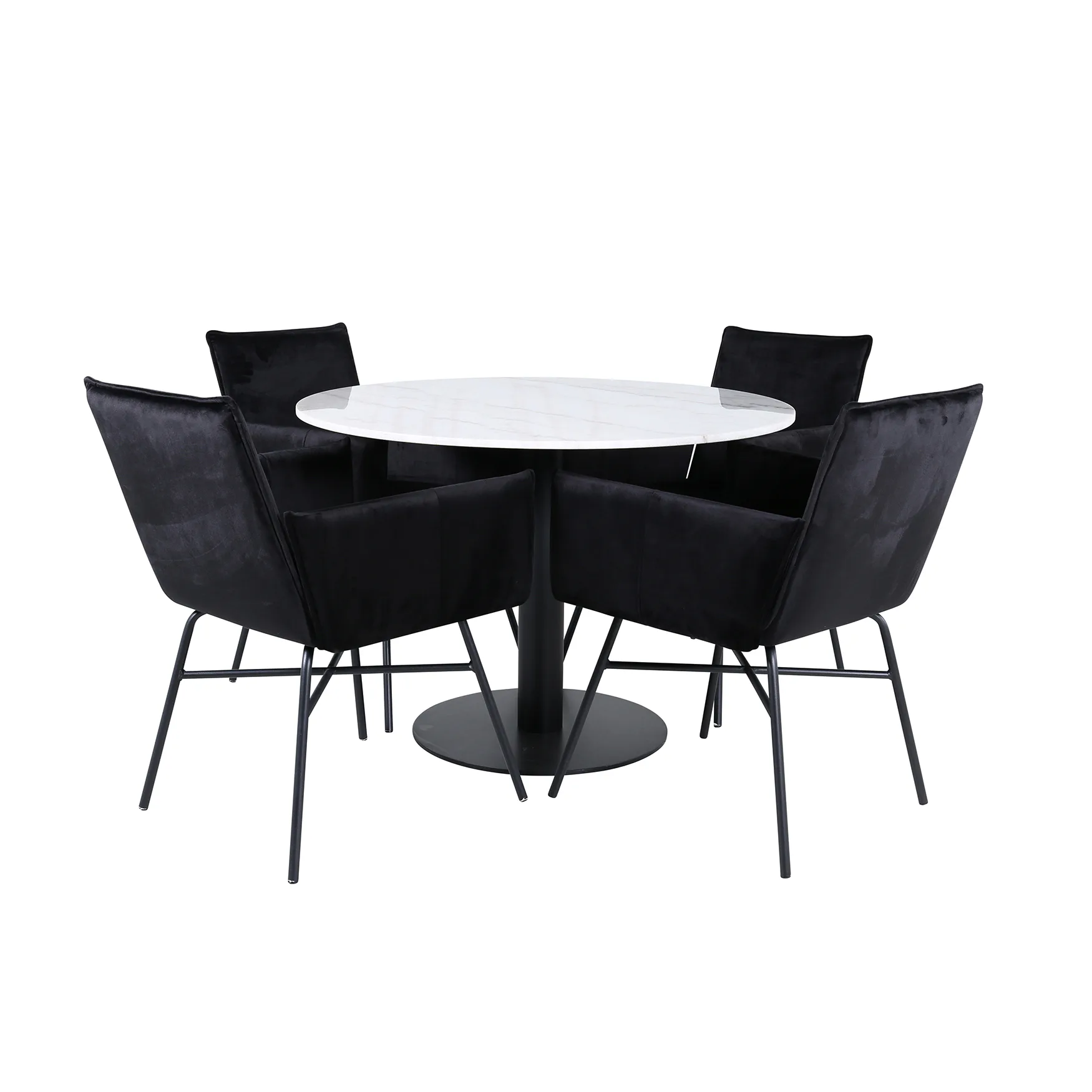 Matgrupp Venture Home med Ester Matbord och 4 Annika Matstolar