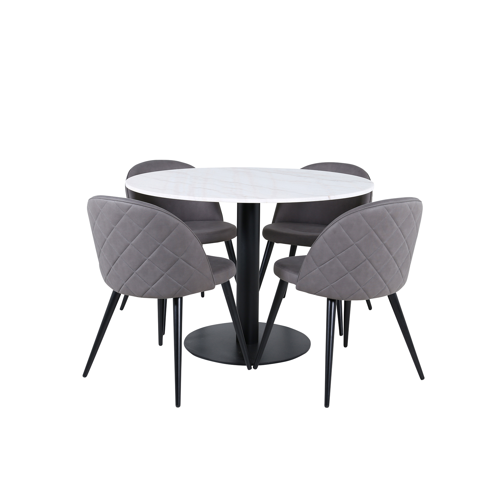 Matgrupp Venture Home med Ester Matbord och 4 Valentina Stitcthes Matstolar