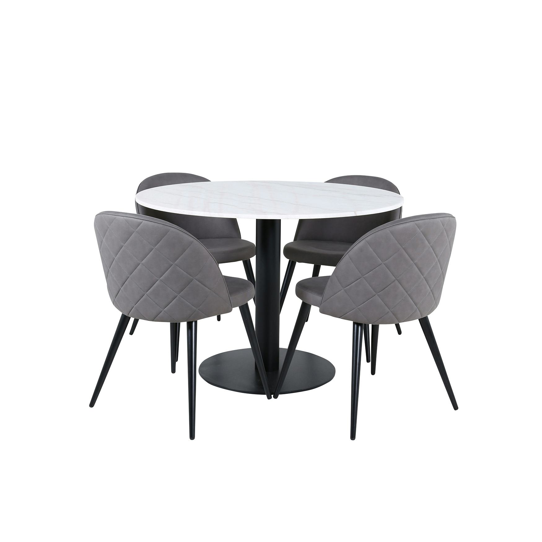 Matgrupp Venture Home med Ester Matbord och 4 Valentina Stitcthes Matstolar