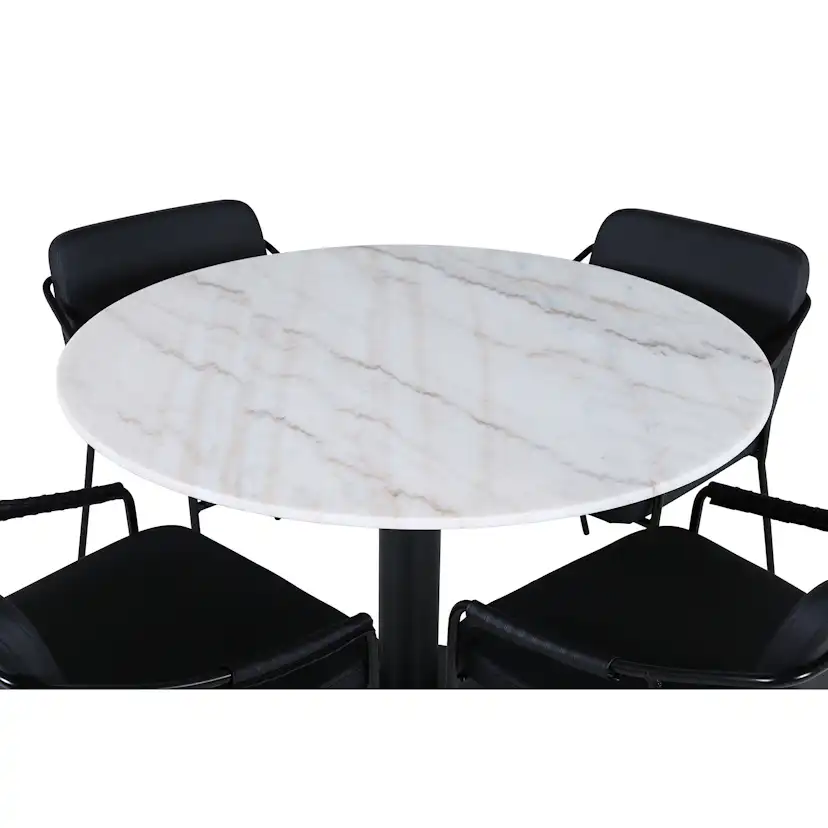 Matgrupp Venture Home med Ester Matbord och 4 Tjärö Matstolar