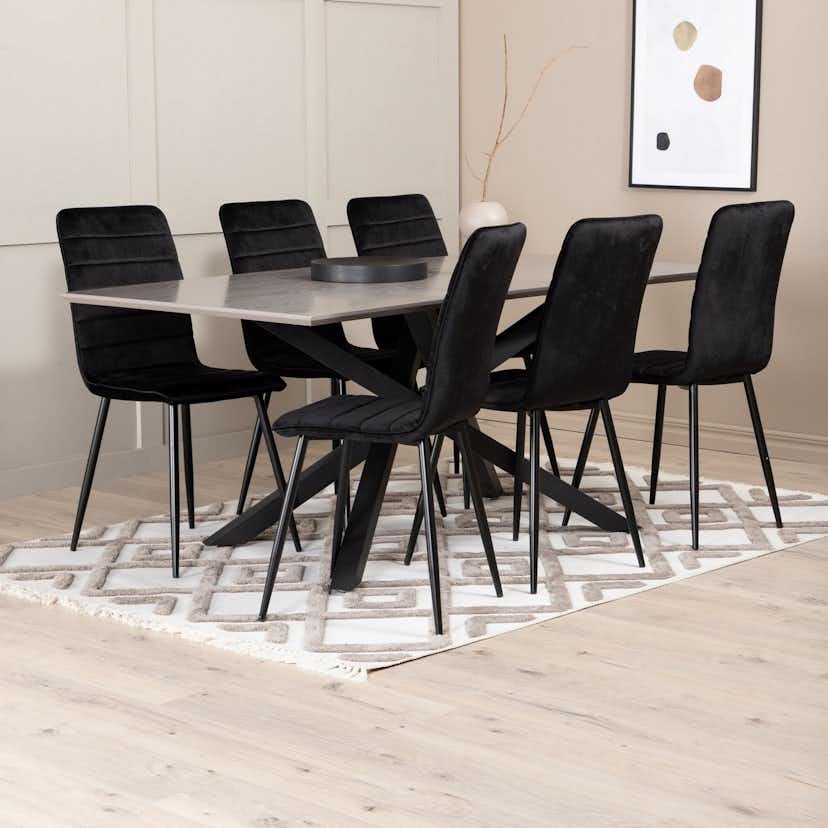 Matgrupp Venture Home Piata med 6 Walerina Stolar