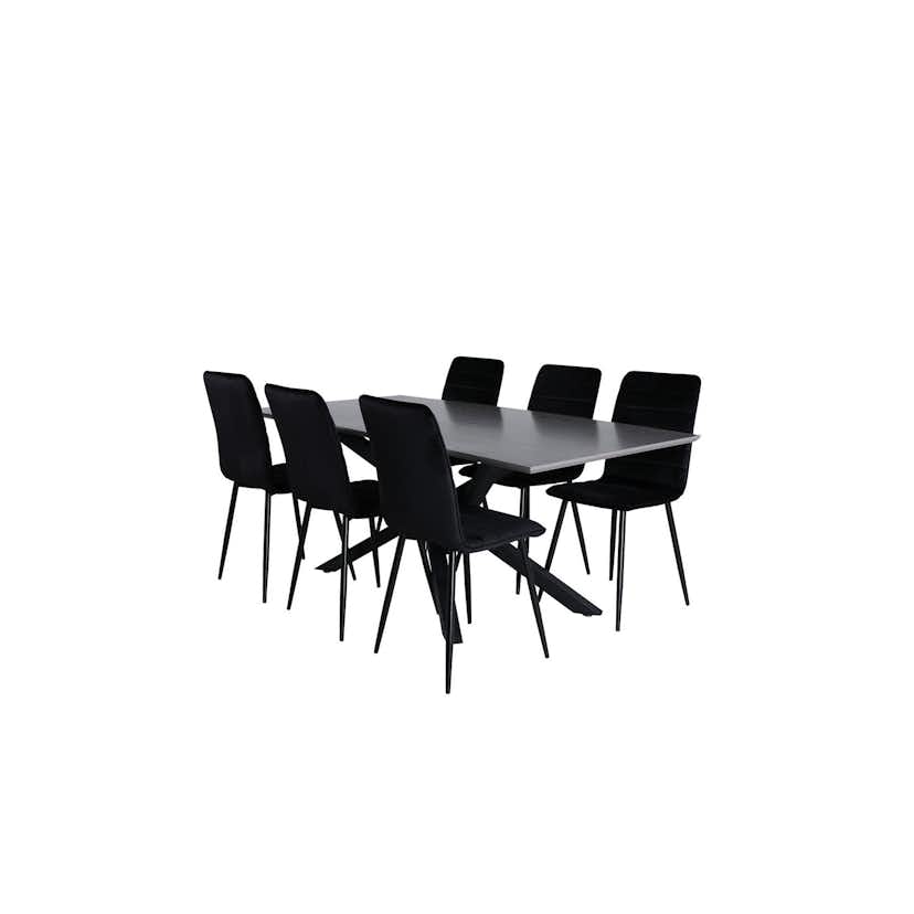 Matgrupp Venture Home Piata med 6 Walerina Stolar