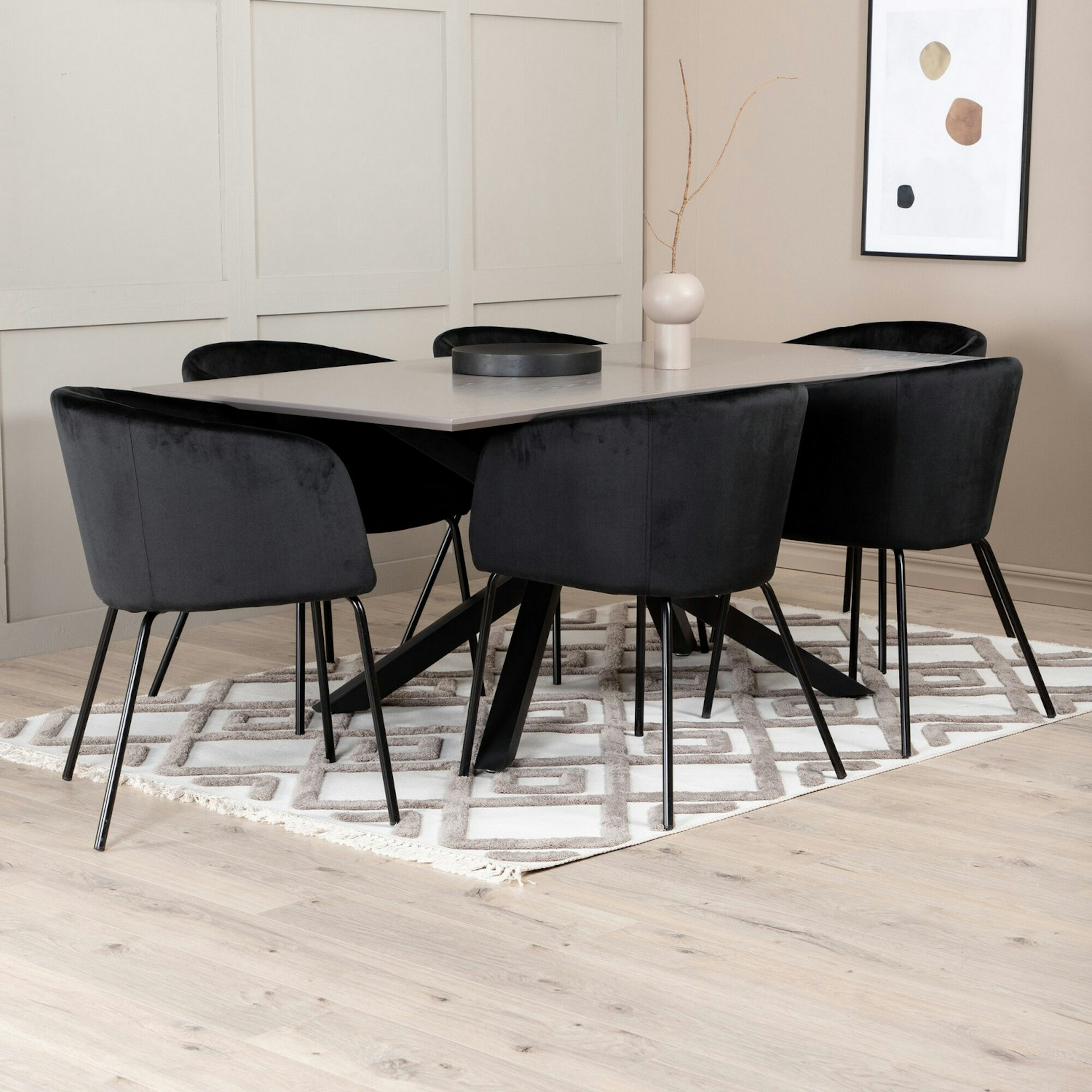 Matgrupp Venture Home Piata med 6 Bergen Stolar