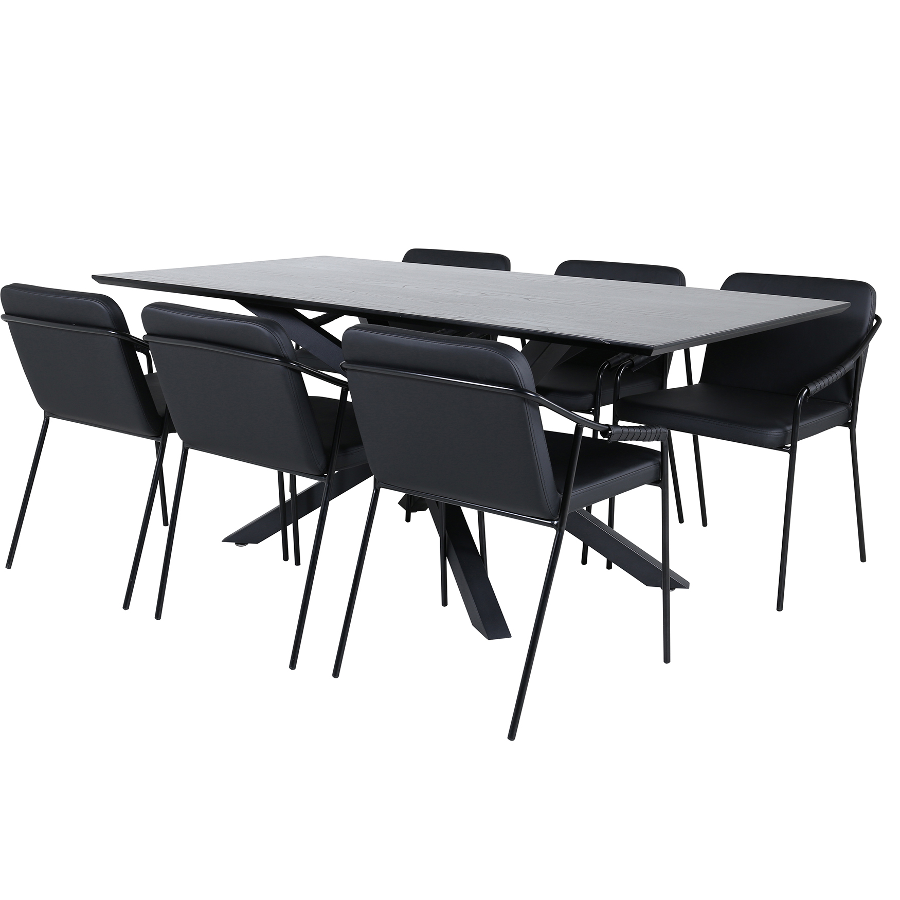 Matgrupp Venture Home med Piata Matbord och 6 Tjärö Matstolar