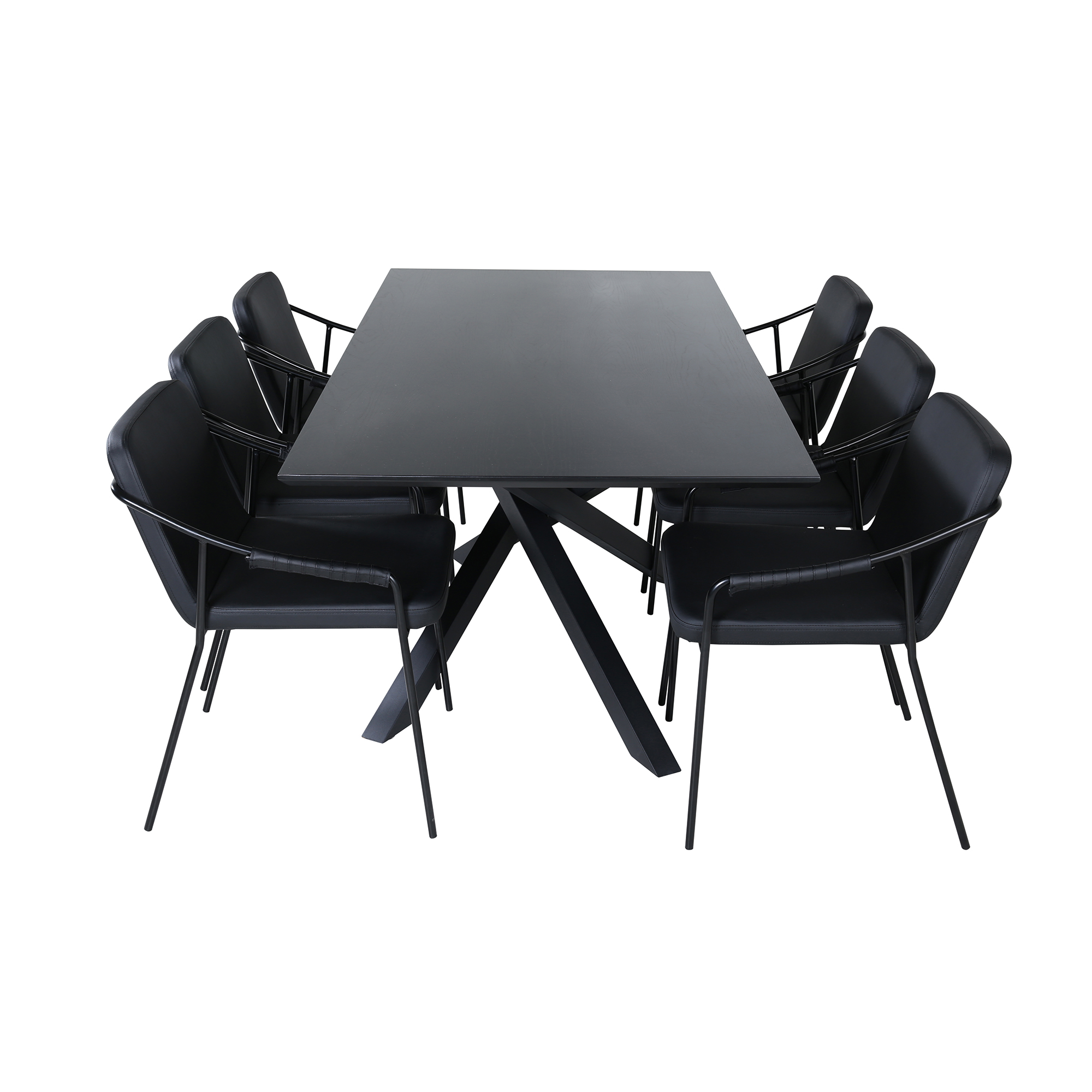 Matgrupp Venture Home med Piata Matbord och 6 Tjärö Matstolar