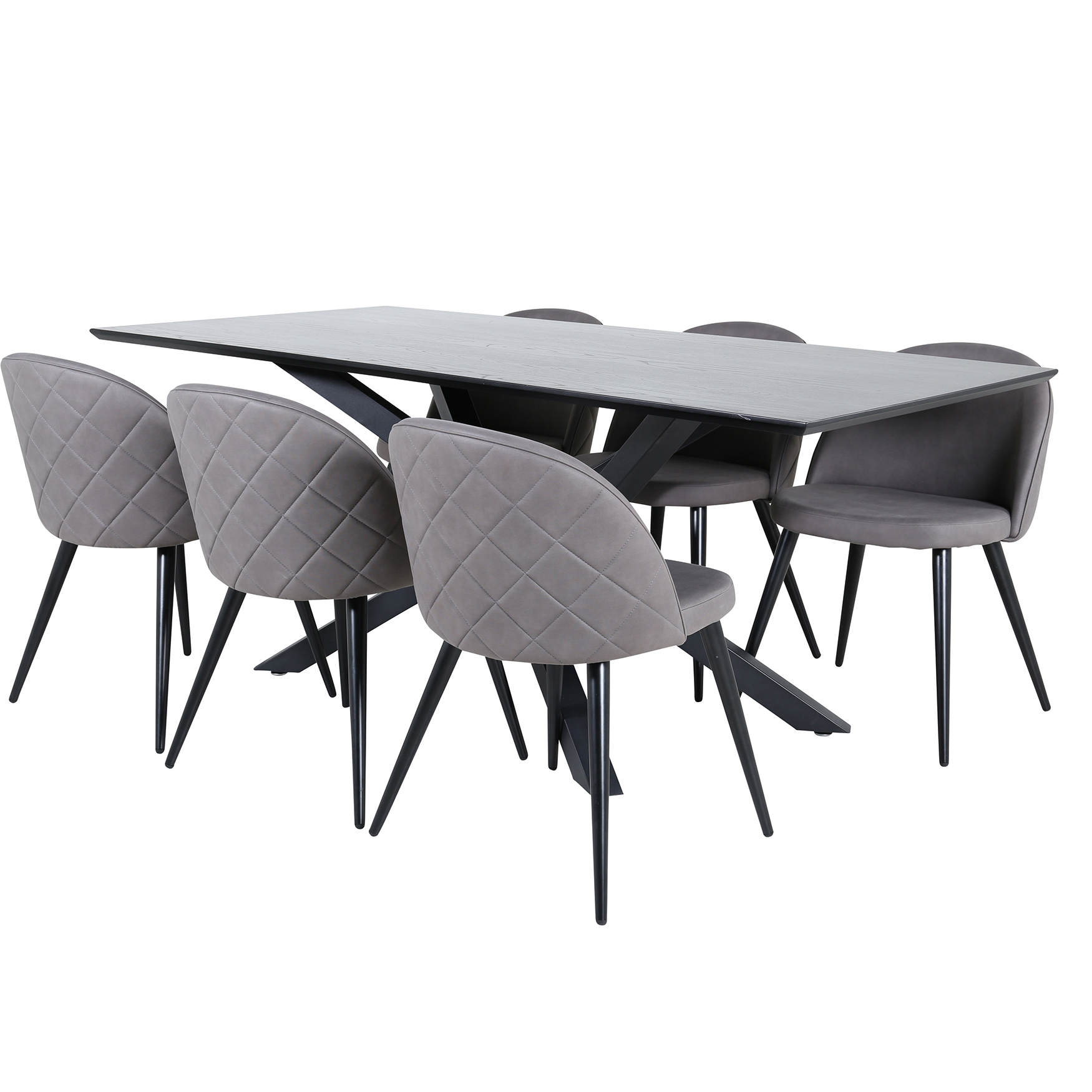 Matgrupp Venture Home med Piata Matbord och 6 Valentina Stitcthes Matstolar