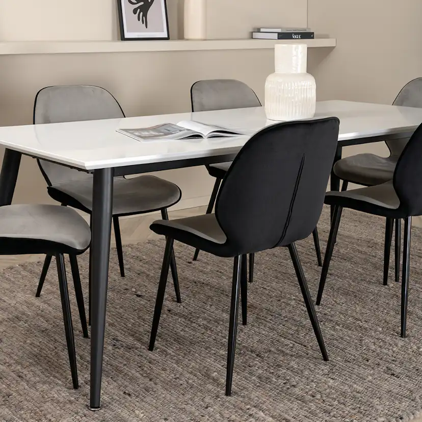 Matgrupp Venture Home Jolie med 6 Elisa Stolar