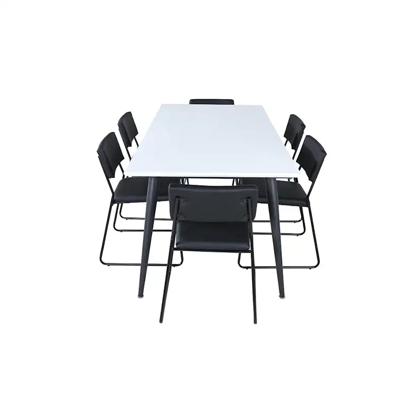 Matgrupp Venture Home Jolie med 6 Kungshamn Stolar Konstläder