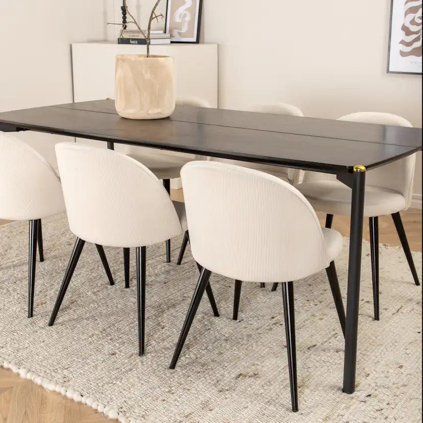 Matgrupp Venture Home Paris matbord och Valentina matstol