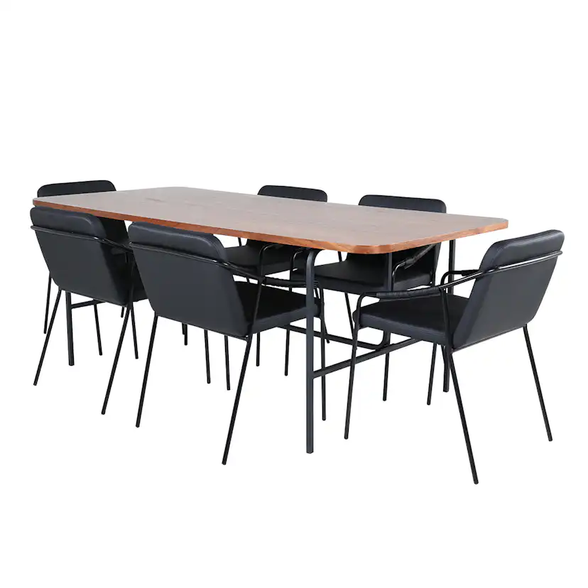 Matgrupp Venture Home Chicago matbord och Tjärö matstol Brun