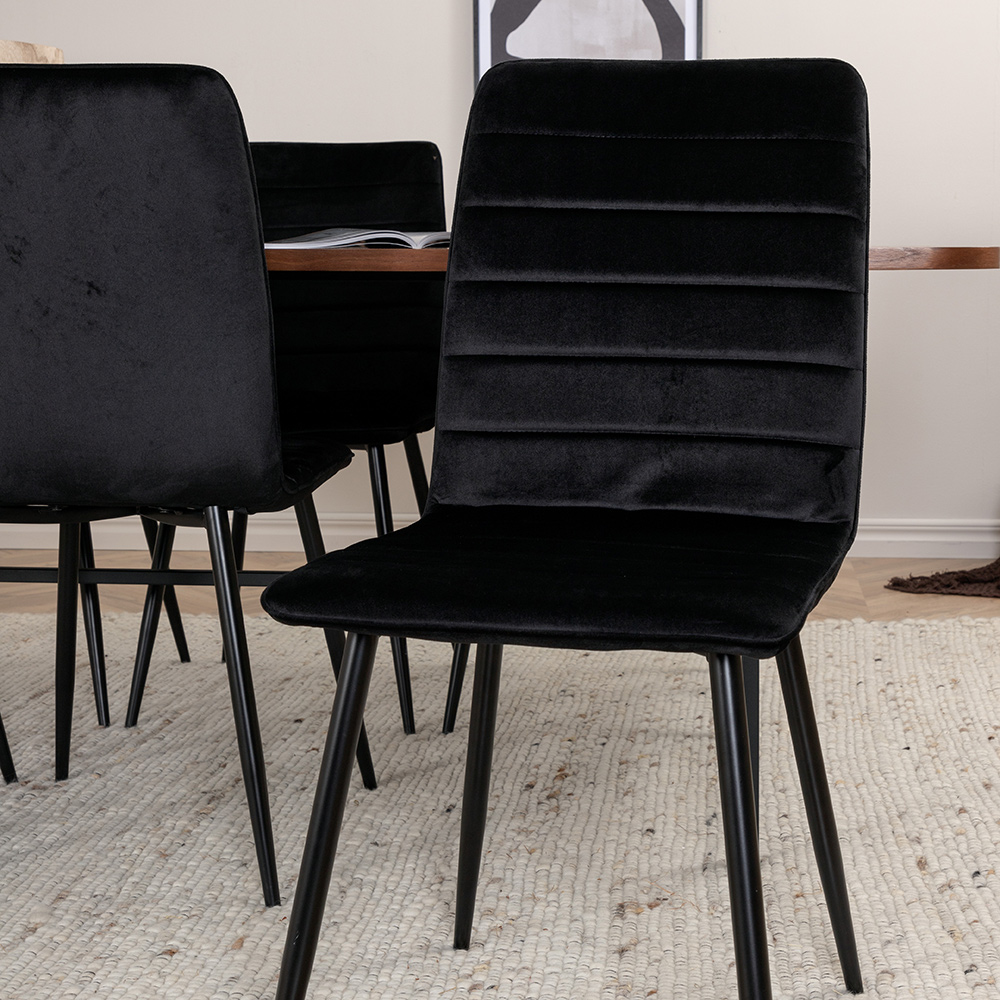 Matgrupp Venture Home Chicago matbord och Walerina matstol Brun