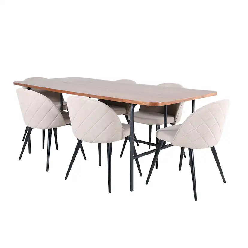 Matgrupp Venture Home Chicago matbord och Valentina Stitcthes matstol Brun