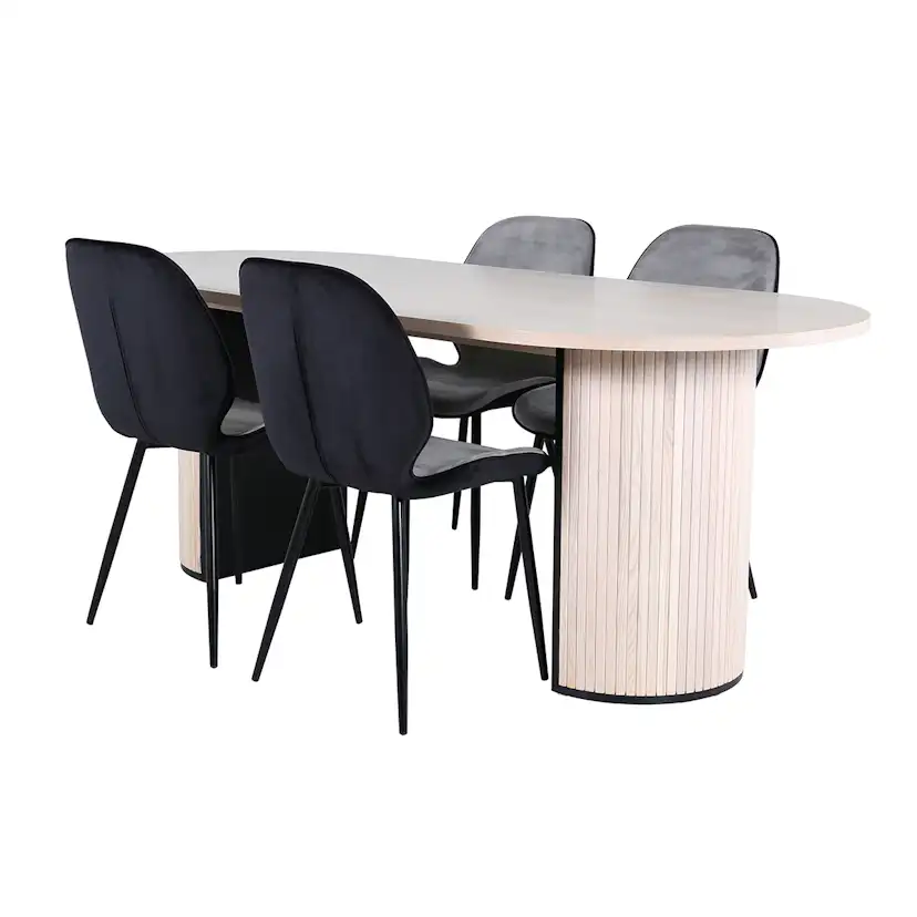 Matgrupp Venture Home Bianca matbord och Elisa matstol