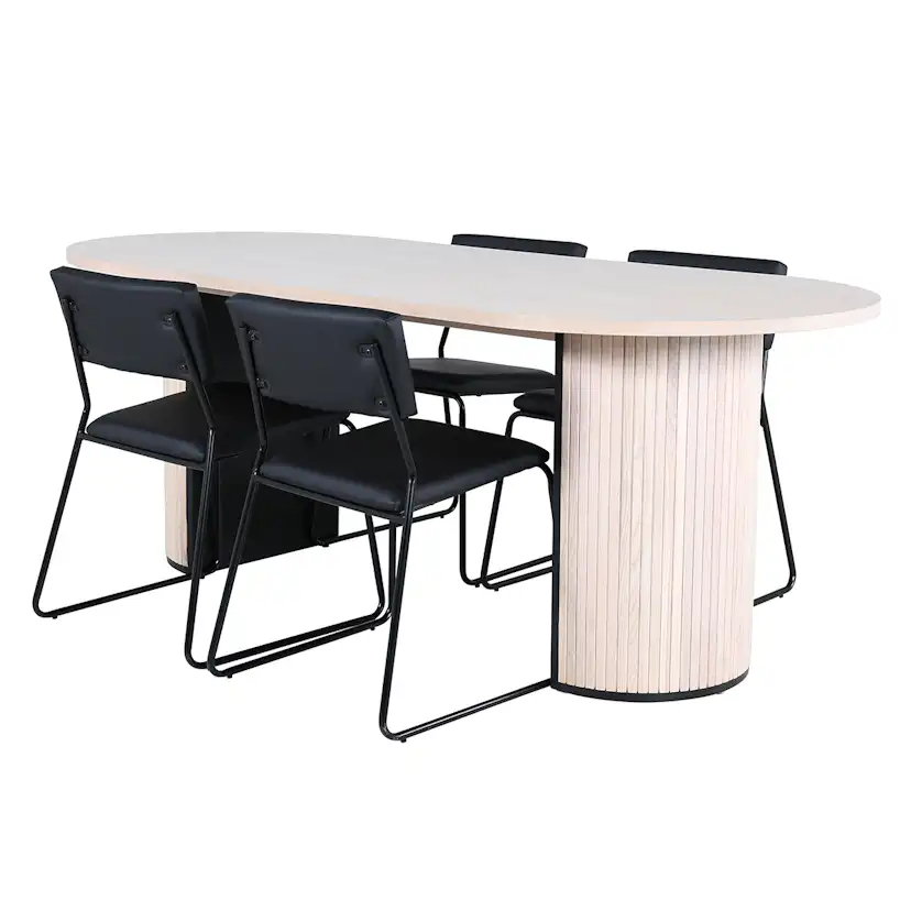 Matgrupp Venture Home Bianca matbord och Kungshamn matstol