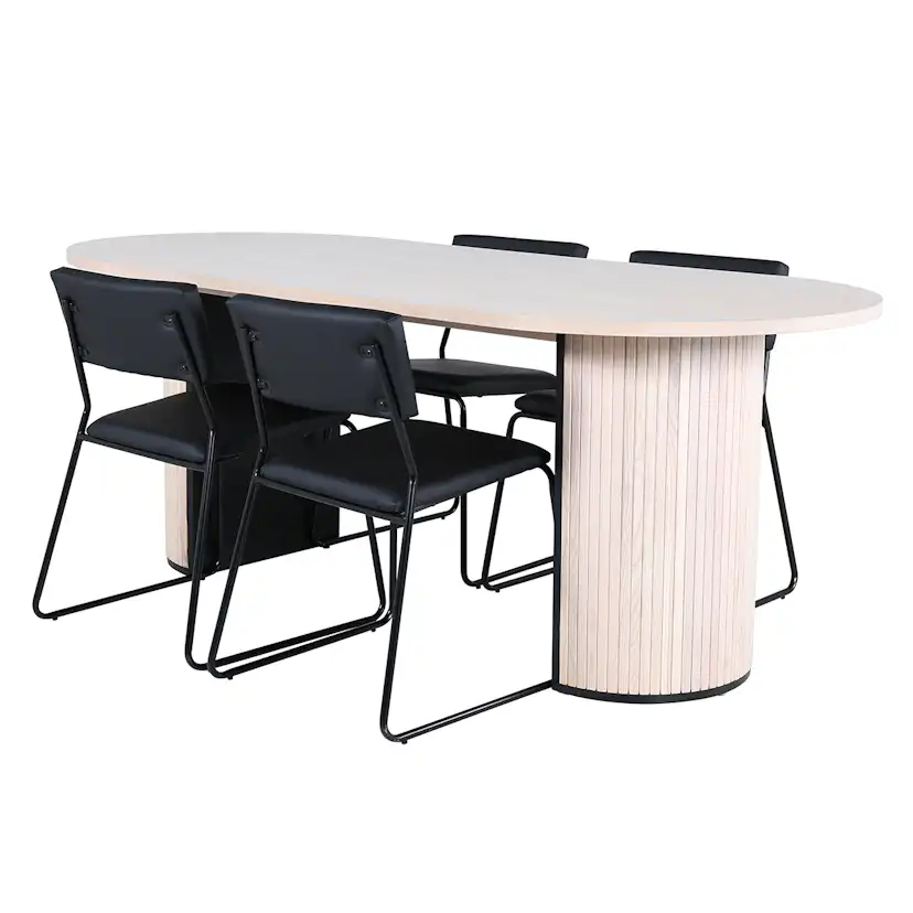 Matgrupp Venture Home Bianca matbord och Kungshamn matstol