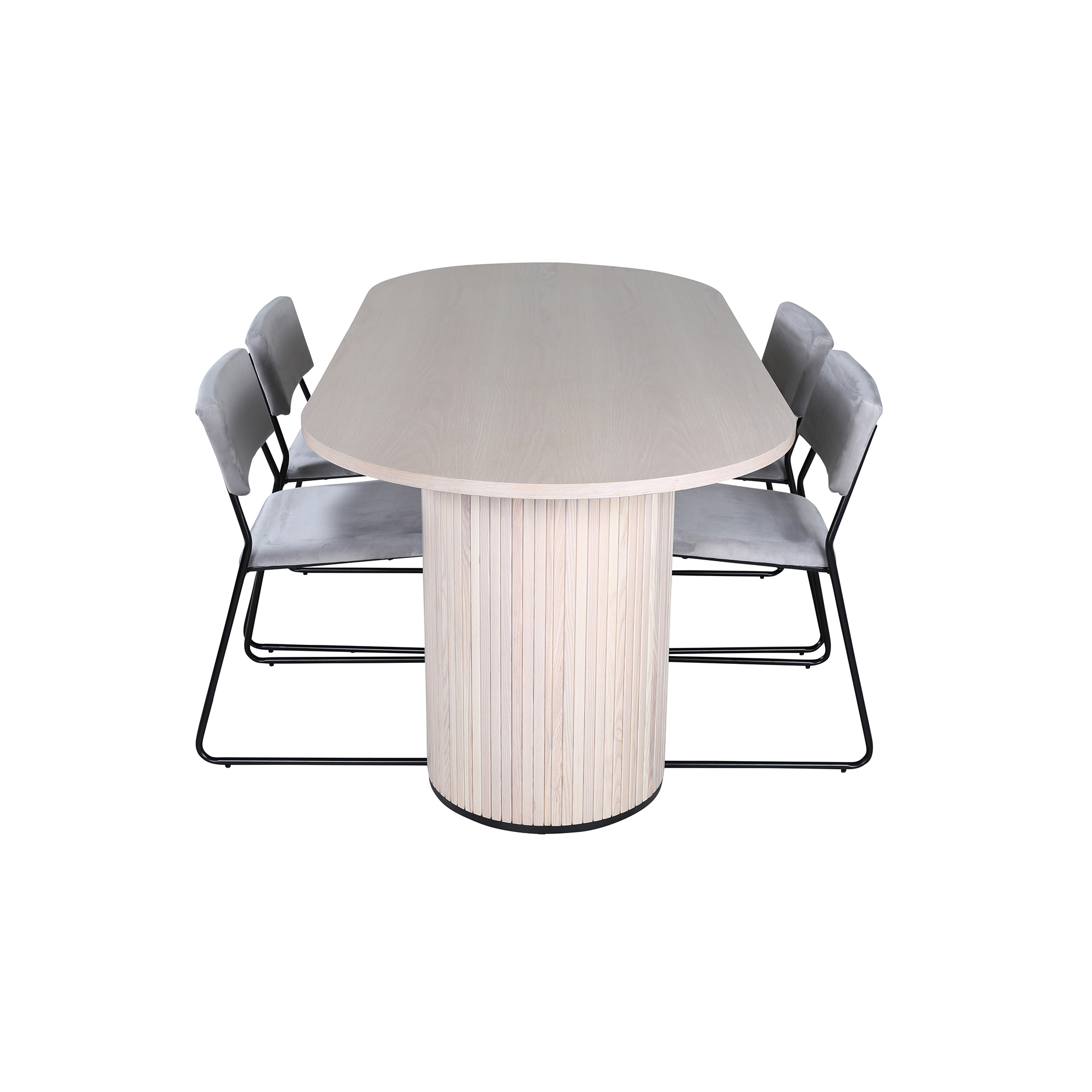 Matgrupp Venture Home med Ovalt Bianca Matbord och 4 Kungshamn Matstolar
