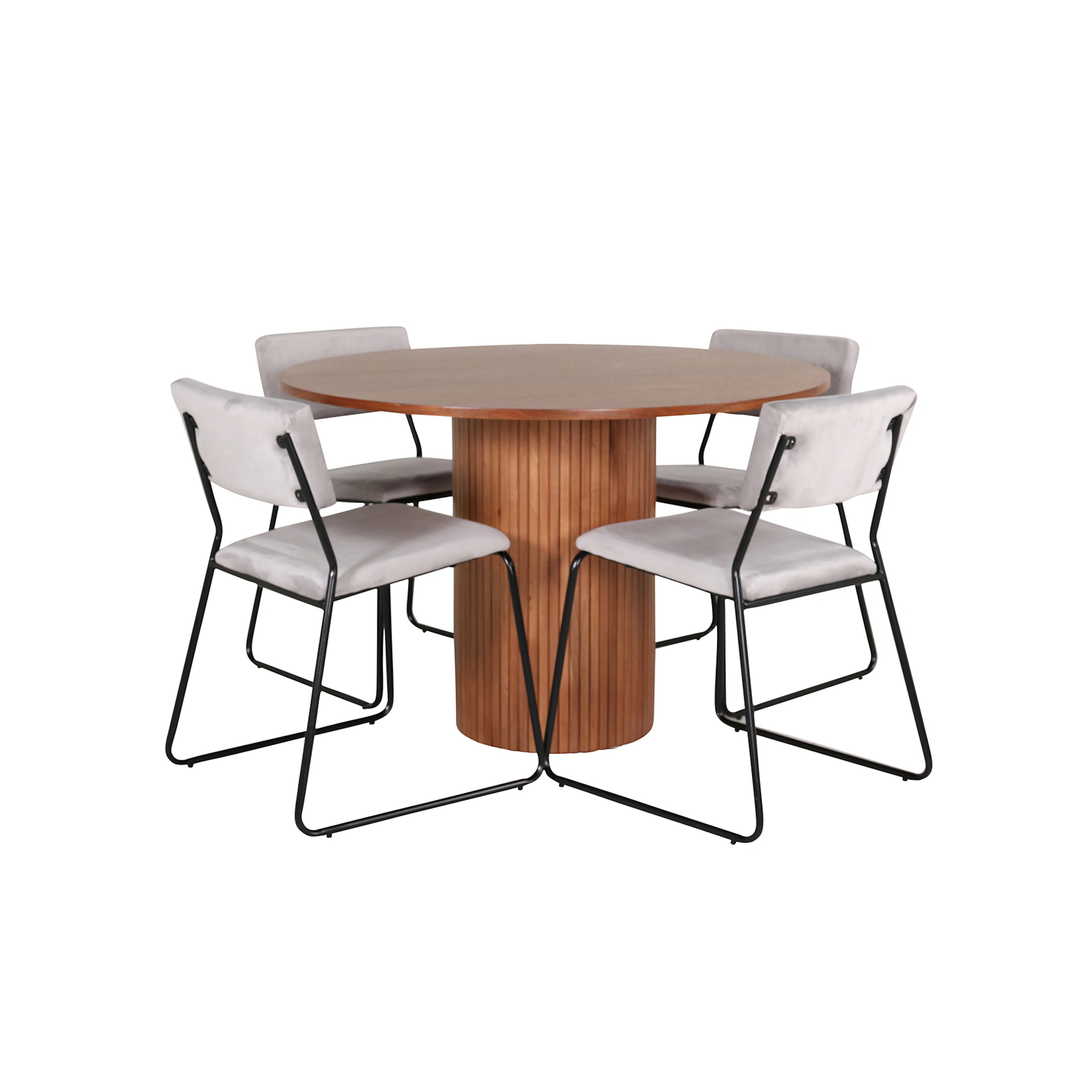 Valnöt/Ljusgrå/Svart