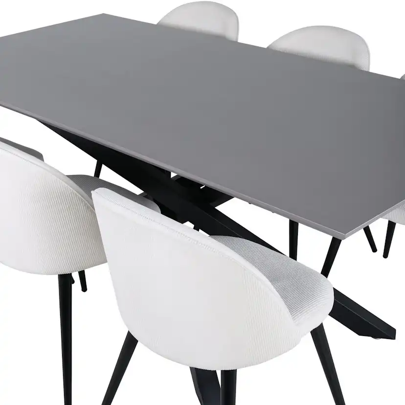 Matgrupp Venture Home med Piata Matbord och 6 Valentina Matstolar