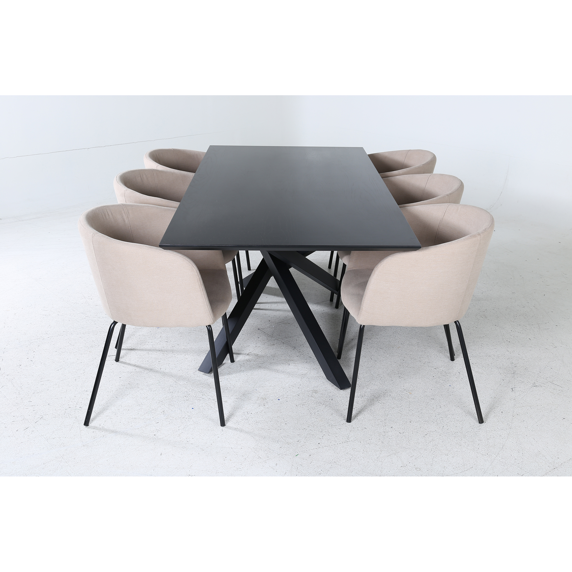 Matgrupp Venture Home med Piata Matbord och 6 Bergen Matstolar