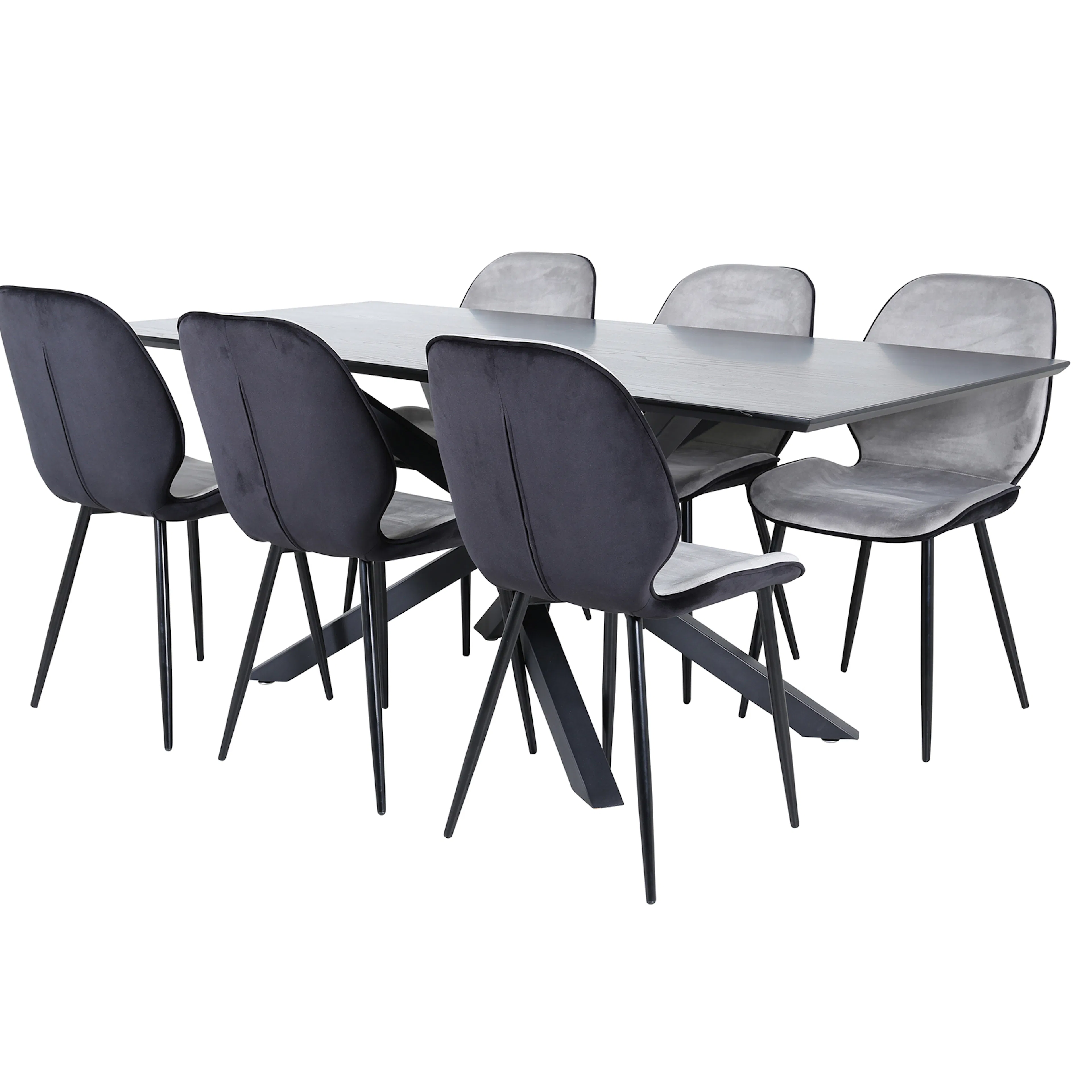 Matgrupp Venture Home med Piata Matbord och 6 Elisa Matstolar