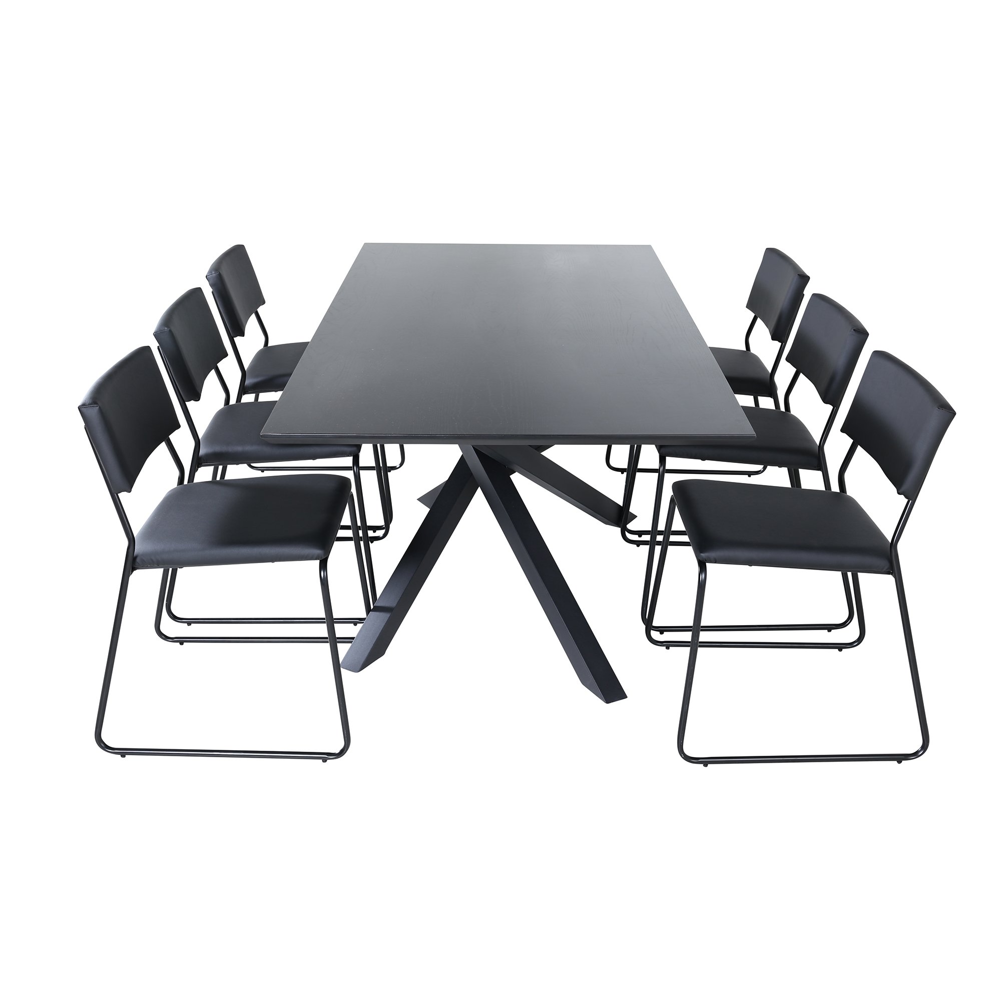 Matgrupp Venture Home med Piata Matbord och 6 Kungshamn Matstolar i Konstläder