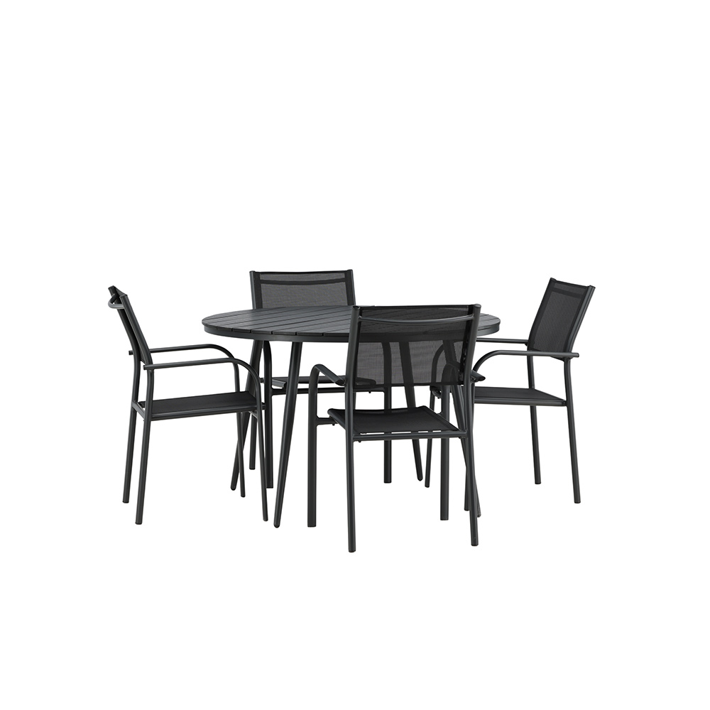 Matgrupp Utomhus Venture Home Break med 4 Santorini Trädgårdsstolar