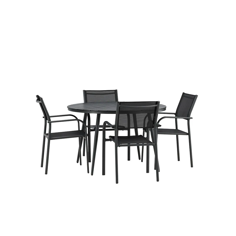 Matgrupp Utomhus Venture Home Break med 4 Santorini Trädgårdsstolar