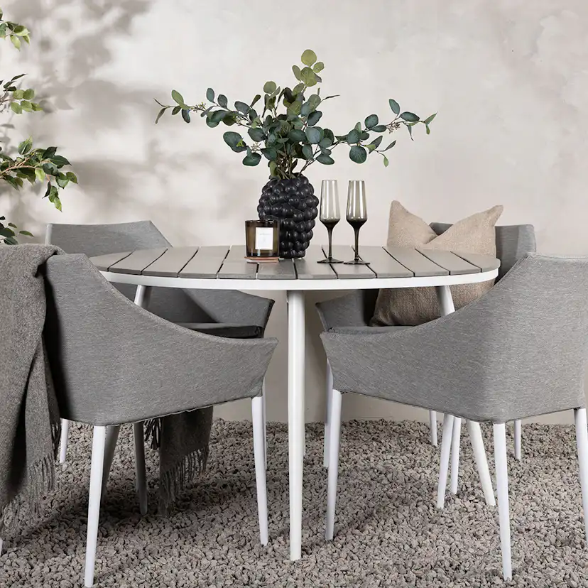 Matgrupp Venture Home Break Ø120 cm med 4 Spoga Stolar