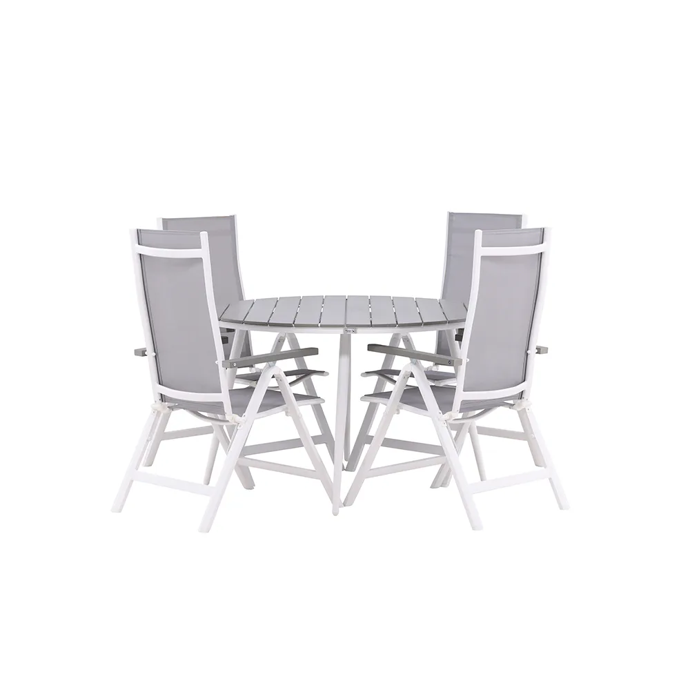 Matgrupp Venture Home Break Ø120 cm med 4 Albany Stolar