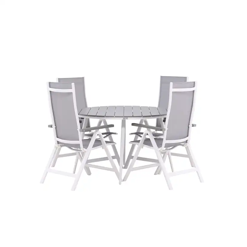 Matgrupp Venture Home Break Ø120 cm med 4 Albany Stolar