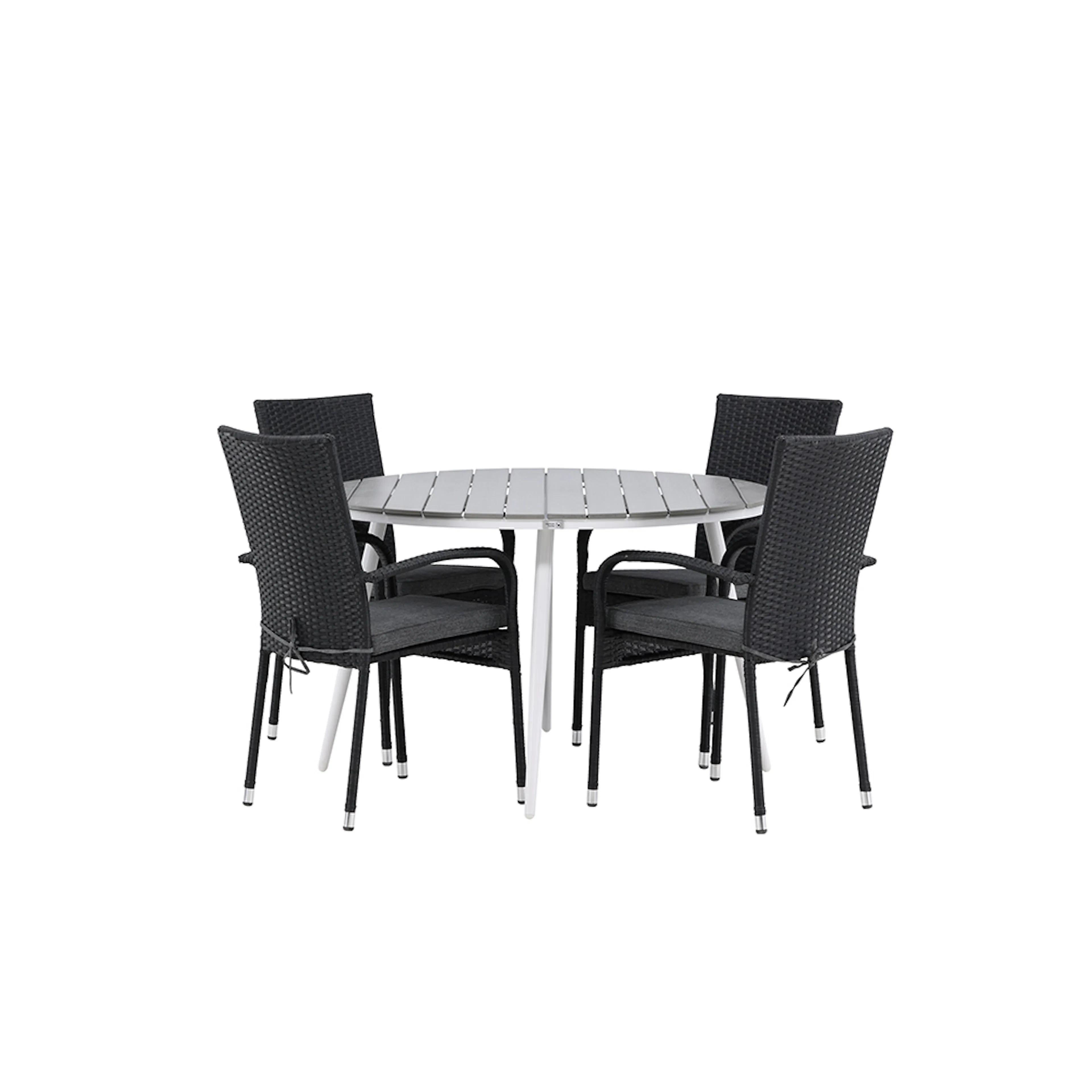 Matgrupp Venture Home Break Ø120 cm med 4 Anna Stolar