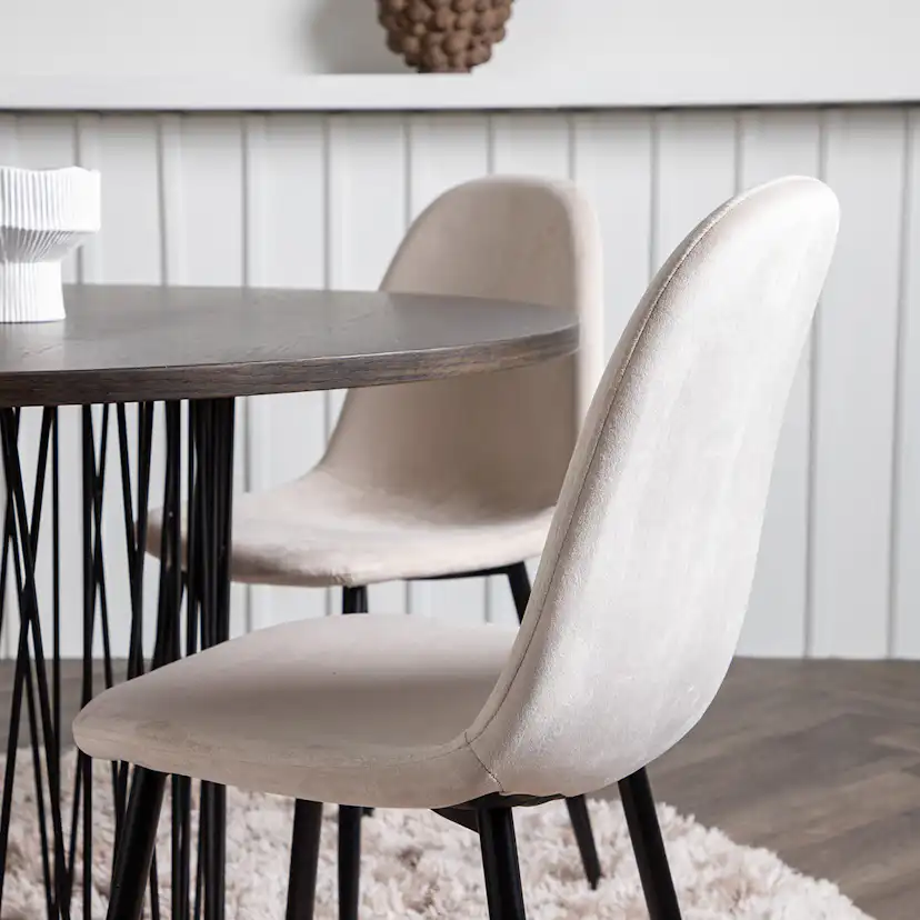 Matgrupp Venture Home Stone med 4 Polar Stolar Sammet