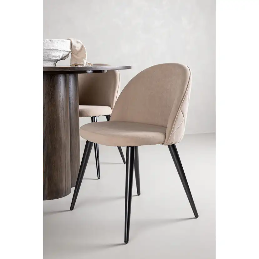 Matgrupp Venture Home Olivia med 4 Velvet Stitches Stolar