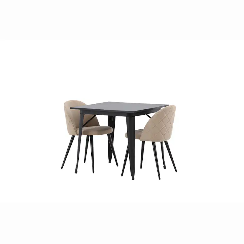 Matgrupp Venture Home Tempe med 2 Velvet Stitches Stolar