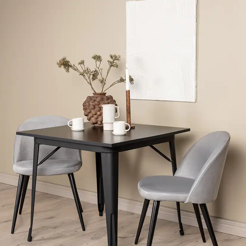 Matgrupp Venture Home Tempe med 2 Velvet Stolar