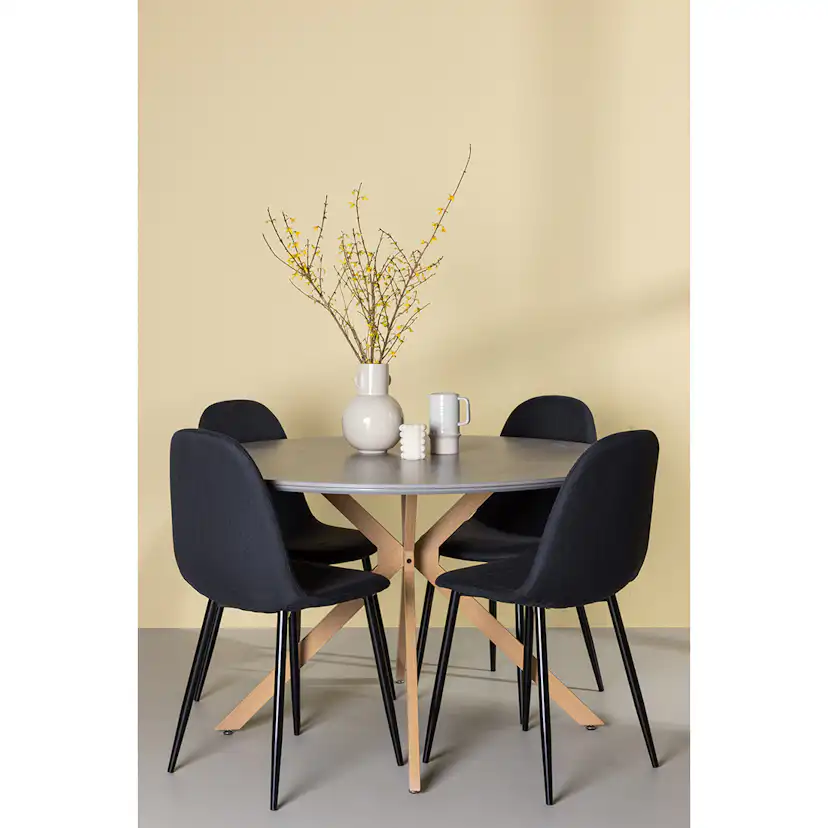 Matgrupp Venture Home Piazza Ø120 cm med 4st Polar Matstolar