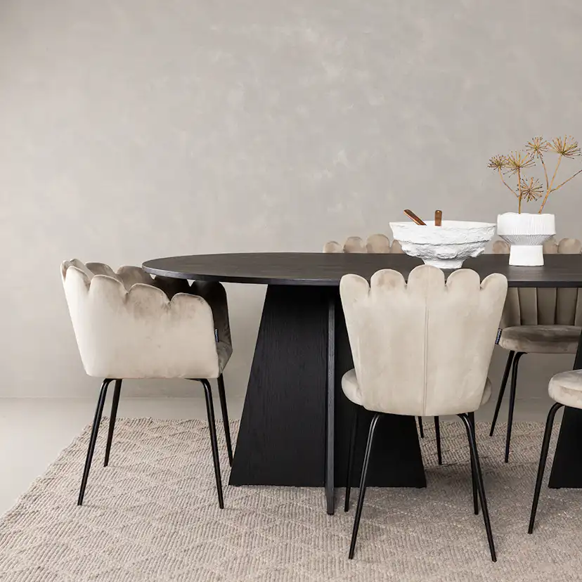 Matgrupp Venture Home Bootcut med 4 Limhamn Light Stolar