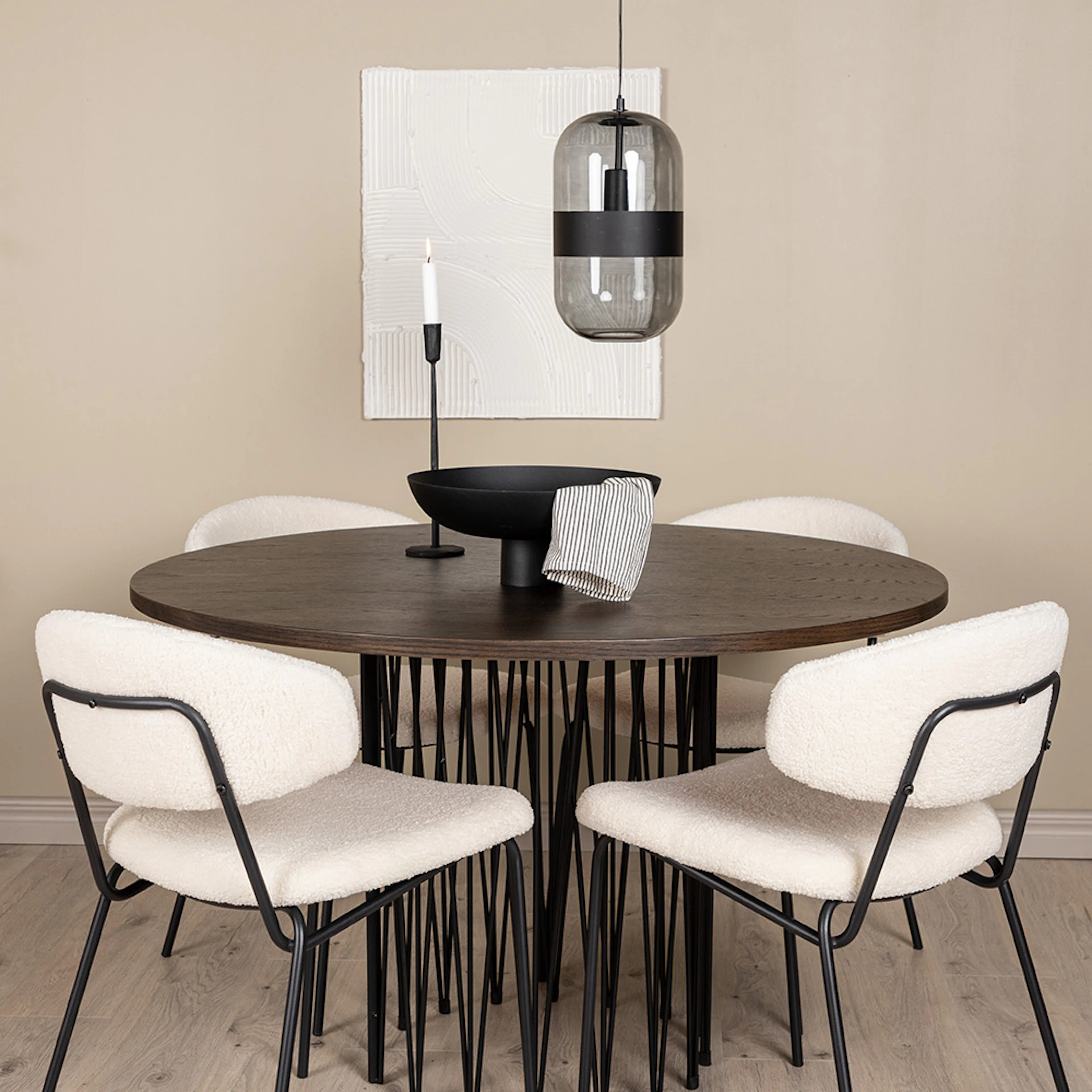 Matgrupp furniture/fashion Stone med 4 Chico Stolar Runt