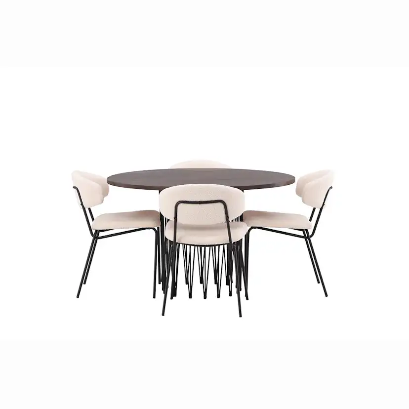 Matgrupp furniture/fashion Stone med 4 Chico Stolar Runt