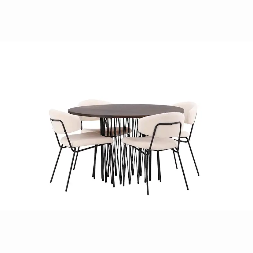 Matgrupp furniture/fashion Stone med 4 Chico Stolar Runt