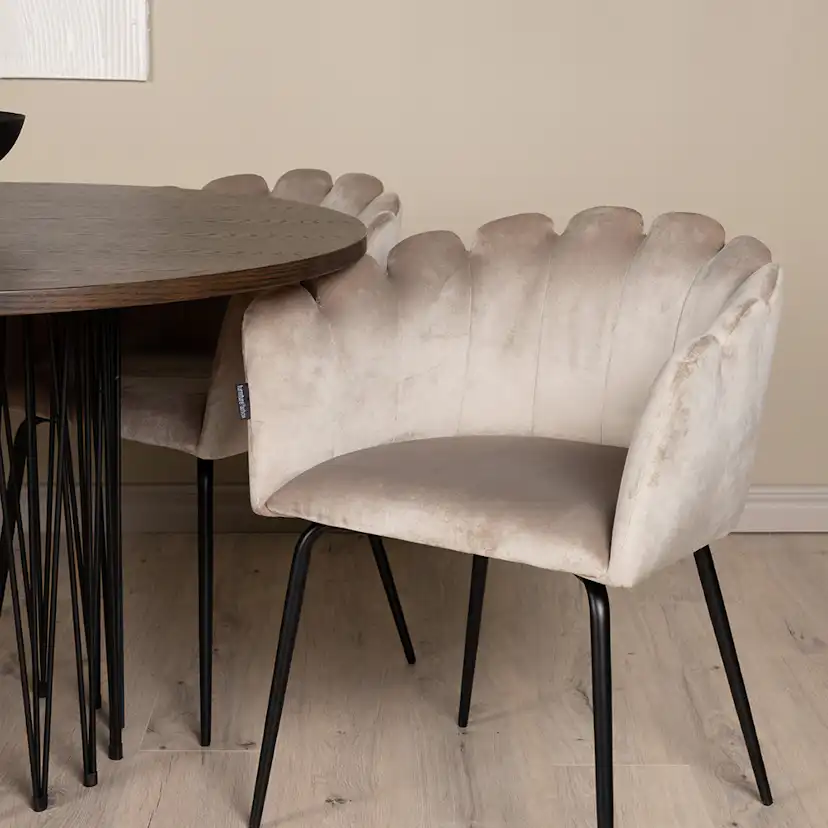 Matgrupp furniture/fashion Stone med 4 Limhamn Stolar Runt