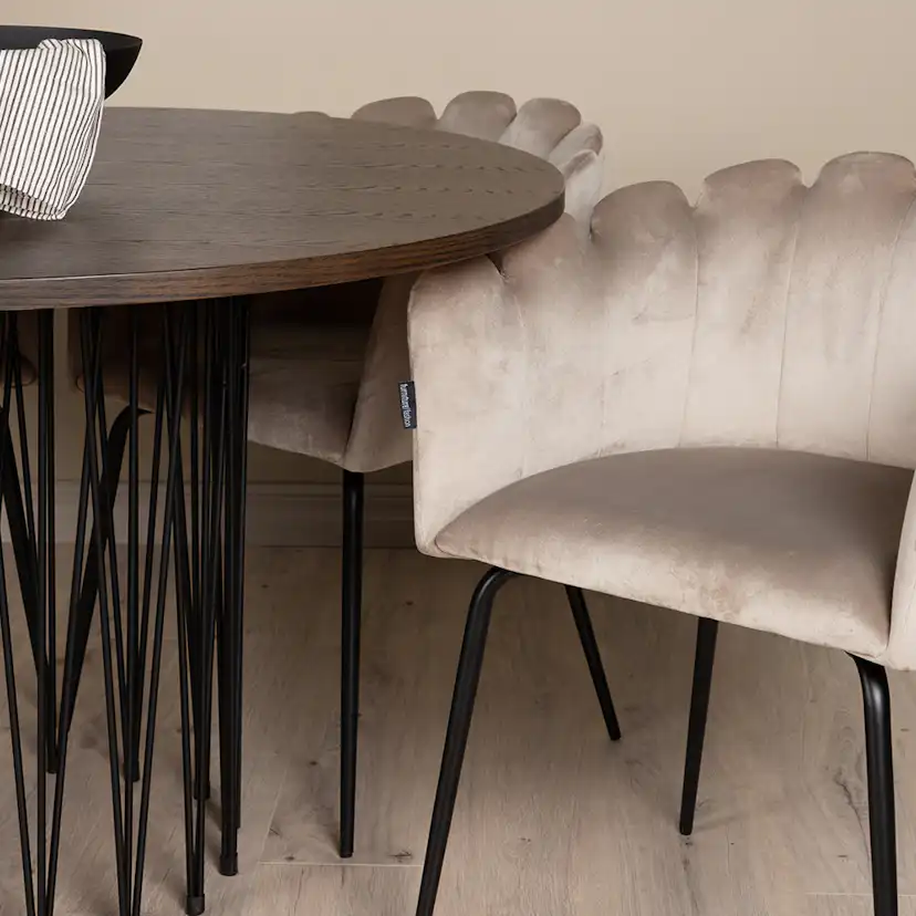 Matgrupp furniture/fashion Stone med 4 Limhamn Stolar Runt