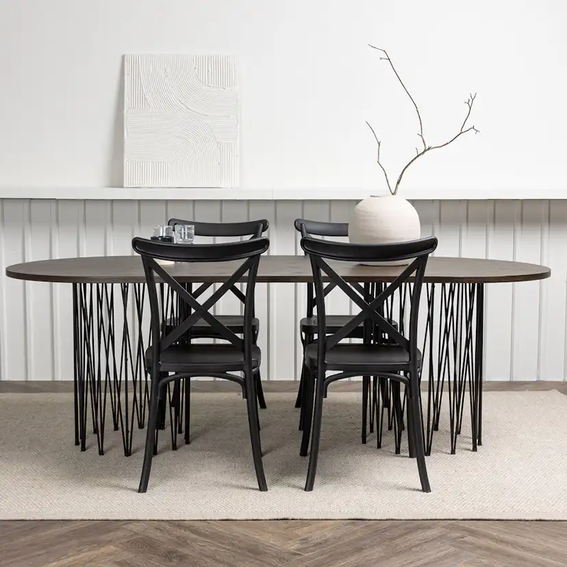 Matgrupp furniture/fashion Stone med 4 Crosett Stolar