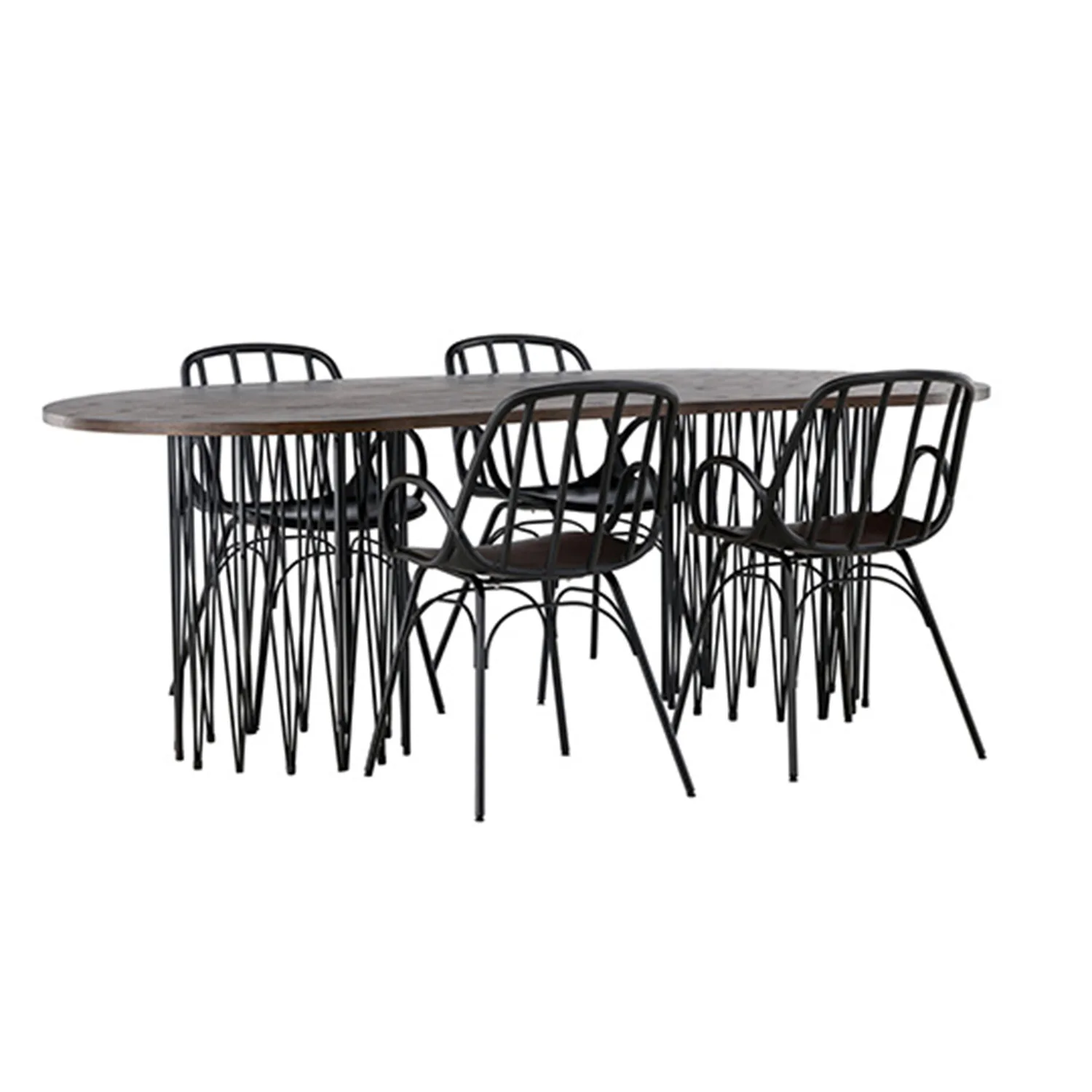 Matgrupp furniture/fashion Stone med 4 Dyrön Stolar