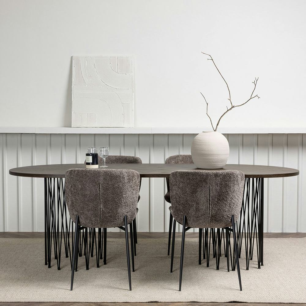 Matgrupp Venture Home Stone med 4 Modesto Stolar