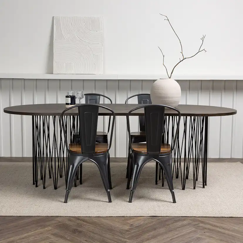 Matgrupp Venture Home Stone med 4 Tempe Stolar