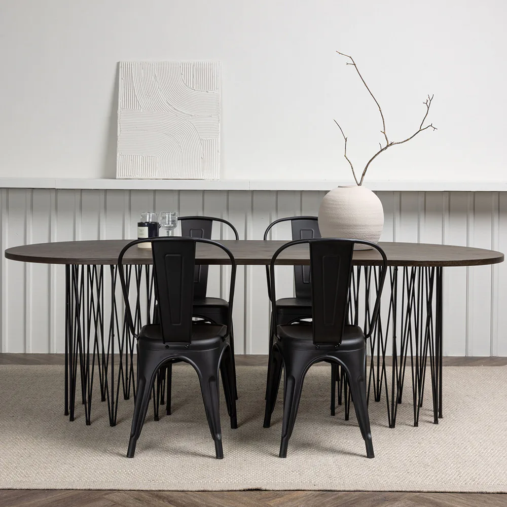 Matgrupp Venture Home Stone med 4 Tempe Stolar