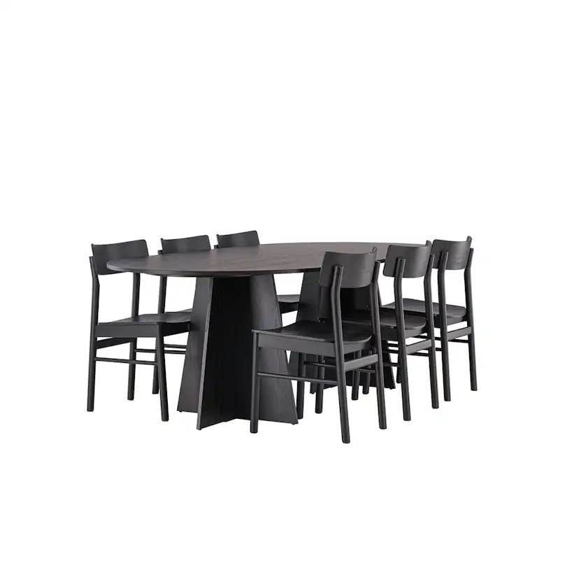 Matgrupp Venture Home Bootcut Oval med 6st Montros Matstolar